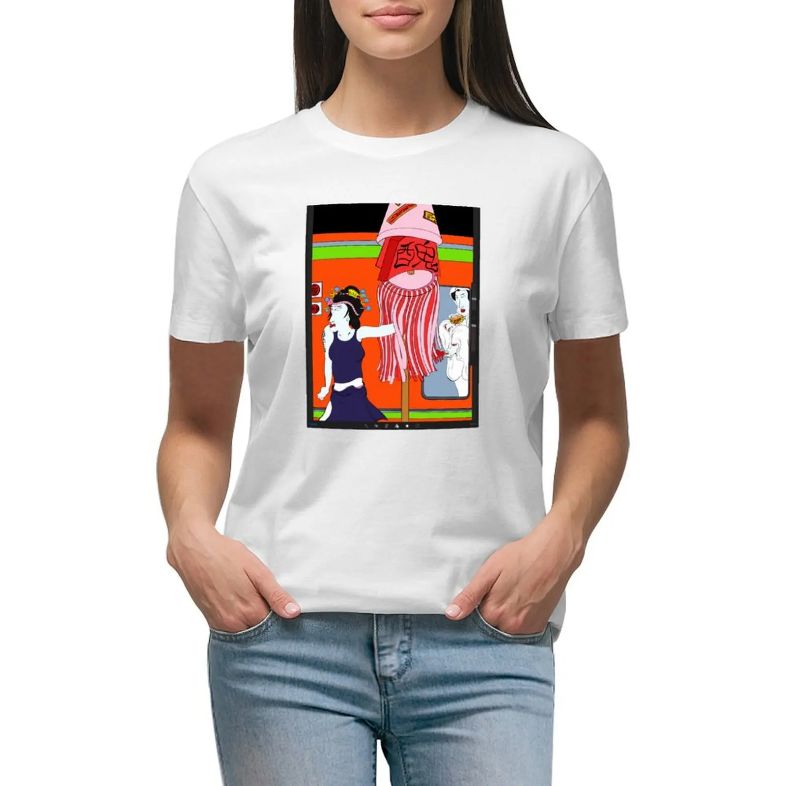 

Train 22 T-shirt hippie clothes graphics plain t shirts for Women