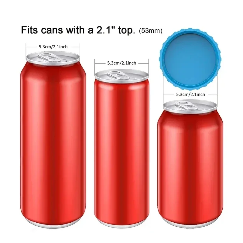 Silicone Can Lids 2pcs Sealing Cover Beverage Beer Can Drinkware Accessories
