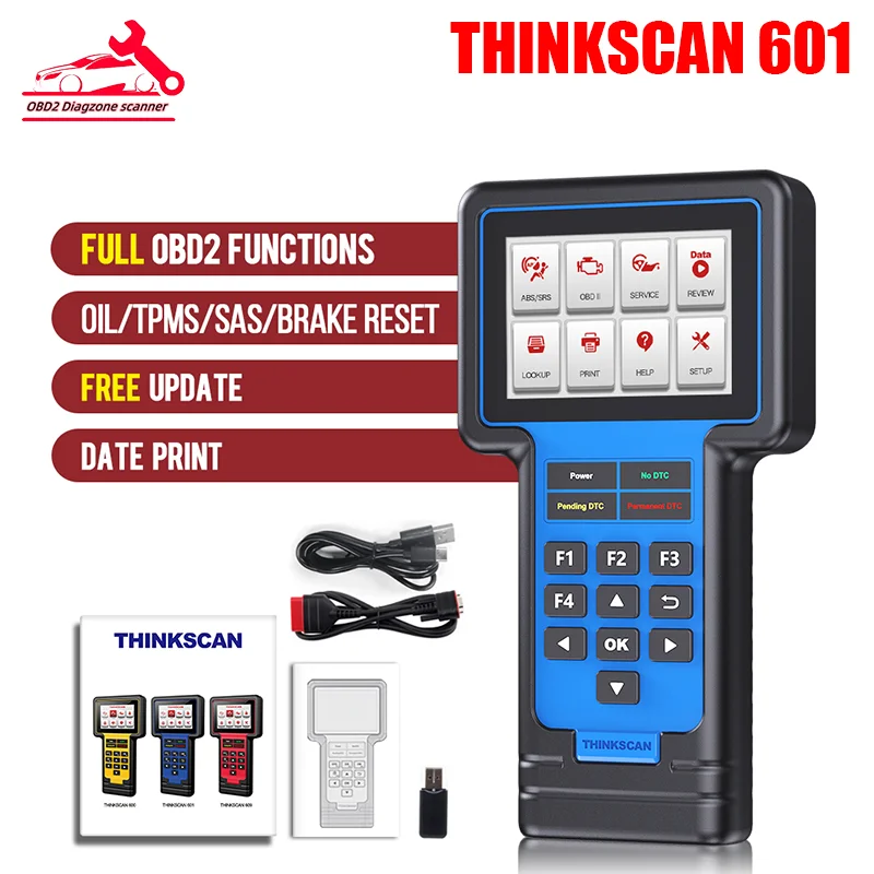 

THINKSCAN 601 Professional OBD2 Scanner Engine ABS SRS Systems With Oil EPB SAS TPMS Reset Lifetime Free Car Diagnostic Tools