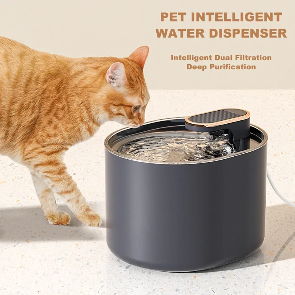 

Silent Light Drinking Automatic Ultra Dispenser Pet LED Cat With Water Fountain Feeder