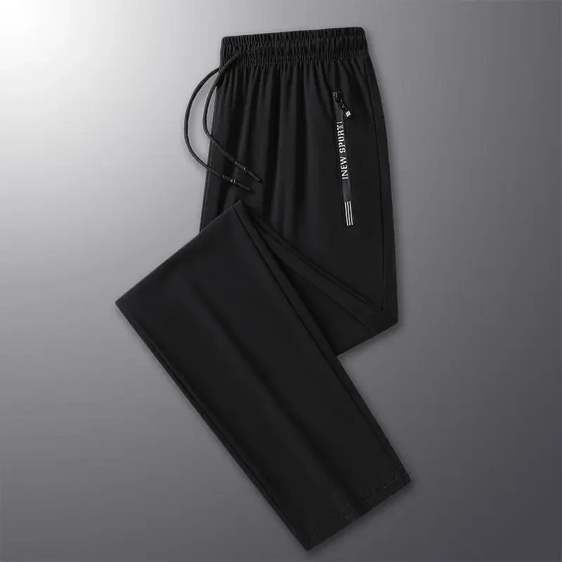 الصيف رقيقة الحرير الجليد السراويل الرجال Sweatpan...