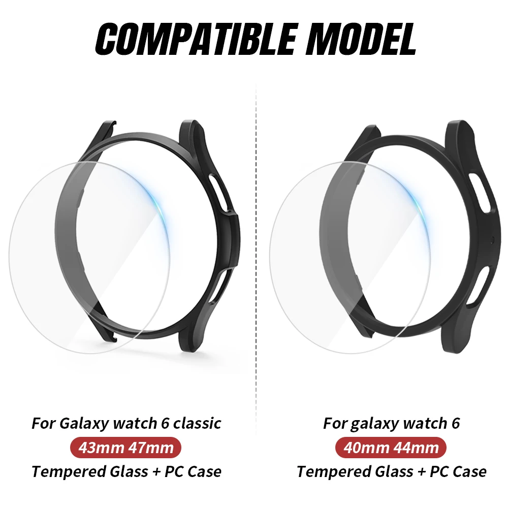 Premium Waterproof Glass Case with Bumper and Screen Protector