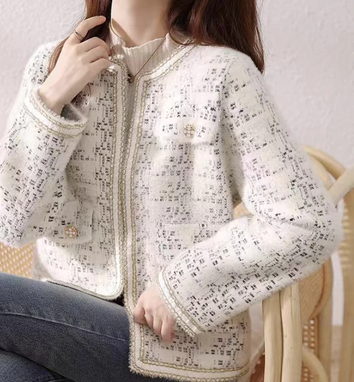 

22125 small sweet wind woolly sesame cardigan 55