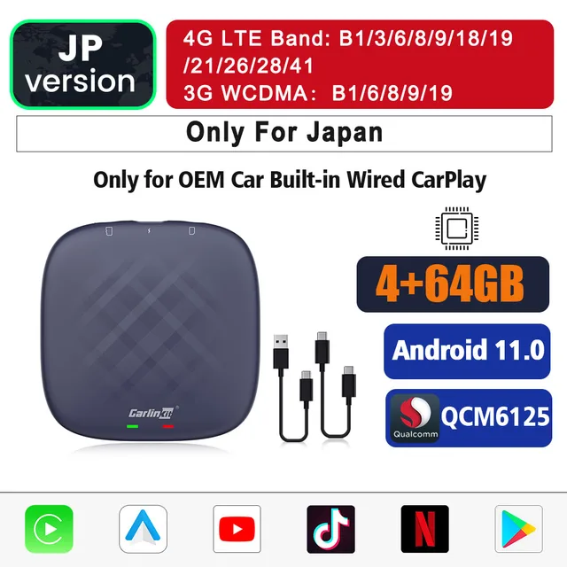 Android 11 PLUS CarlinKit CarPlay Netflix Ai Box Wireless Android Auto  CarPlay QCM6125 8-Cores 4G+64G 6G+128G For YouTube IPTV - AliExpress