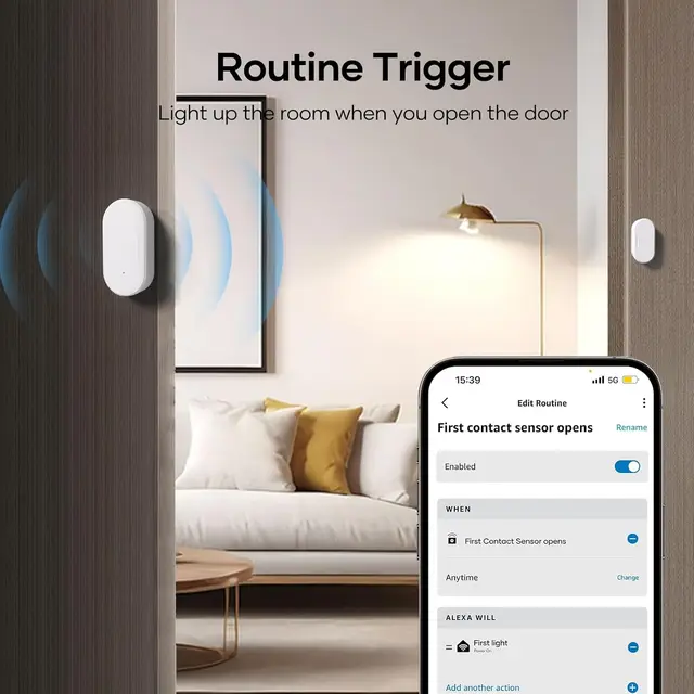 eWeLink APP Smart ZigBee Door Window Sensor Smart Home Automation Door Open Closed Detector for Alexa Google Home Assistant 3