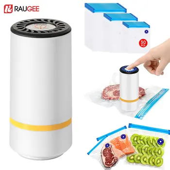 Mini Vacuum Sealer Pump Electric Air Pump Rechargeable Food Vacuum Packer with Food Vacuum Sealer Bags Food Fresh Packaging Bag 1