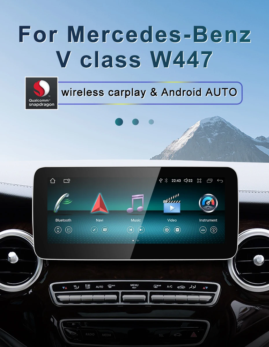 Factory Price Android14 AUTO Carplay For Mercedes Benz V Class W447 V250 Intelli