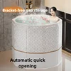 Household Bath Tub Adult Children's Foldable Tub Installation-free Quick Opening and Closing Thickened Locking Temperature 1