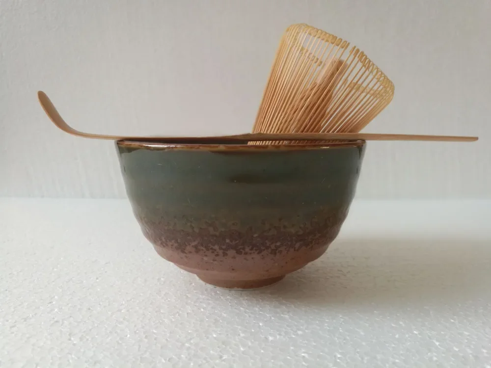 Tea Ceremony Matcha Bowl w/ Scoop & Whisk Gift Set
