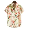 Hawaiian Mens Coconut Casual Colorful Floral Shirt Printed Fashion Vacation Beachwear Streetwear Short Sleeve Plus Size 1