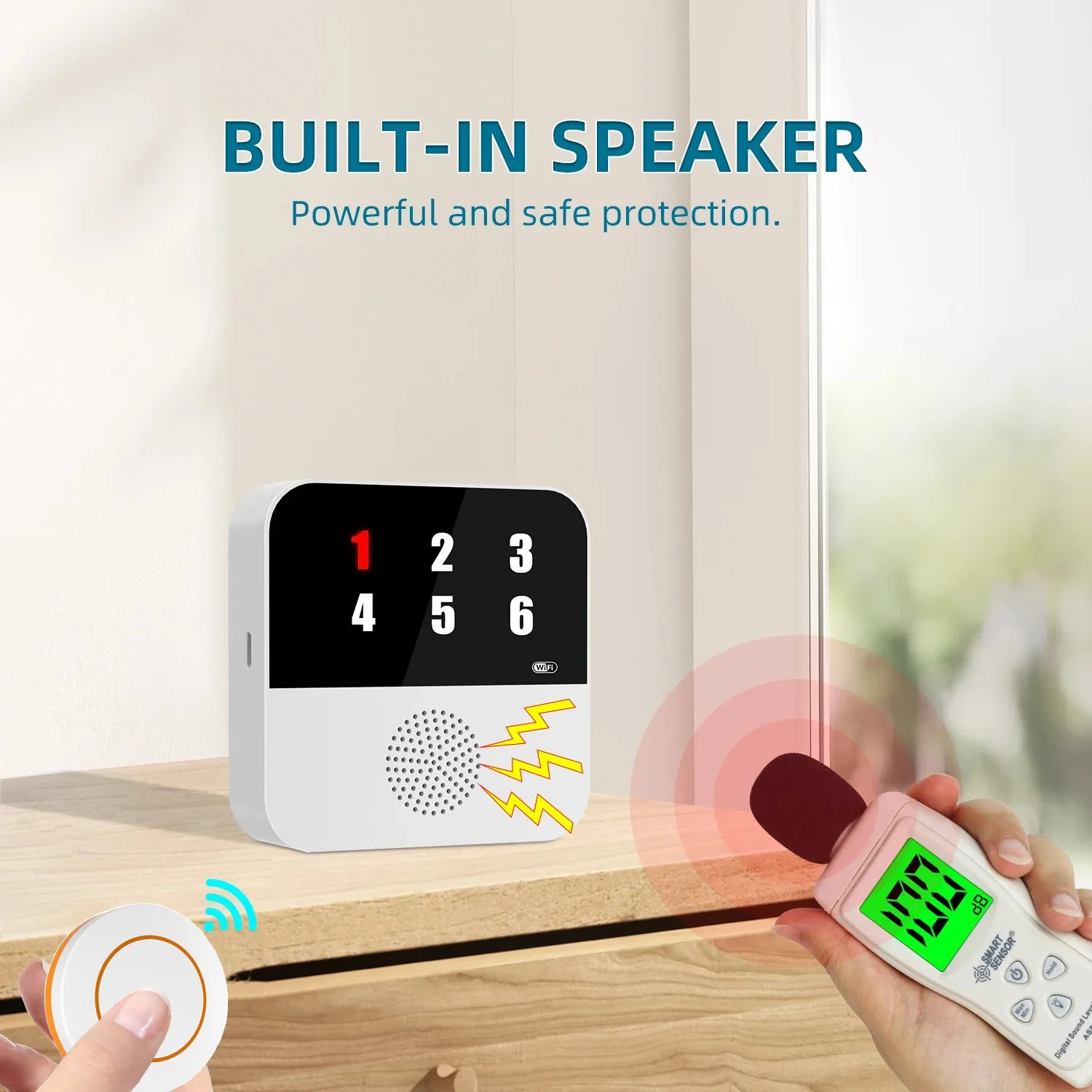 Tuya Seniors WIFI Button Wireless Caregiver Pager Elderly SOS Alarm for Medical Alert Button Emergency Alarm Button