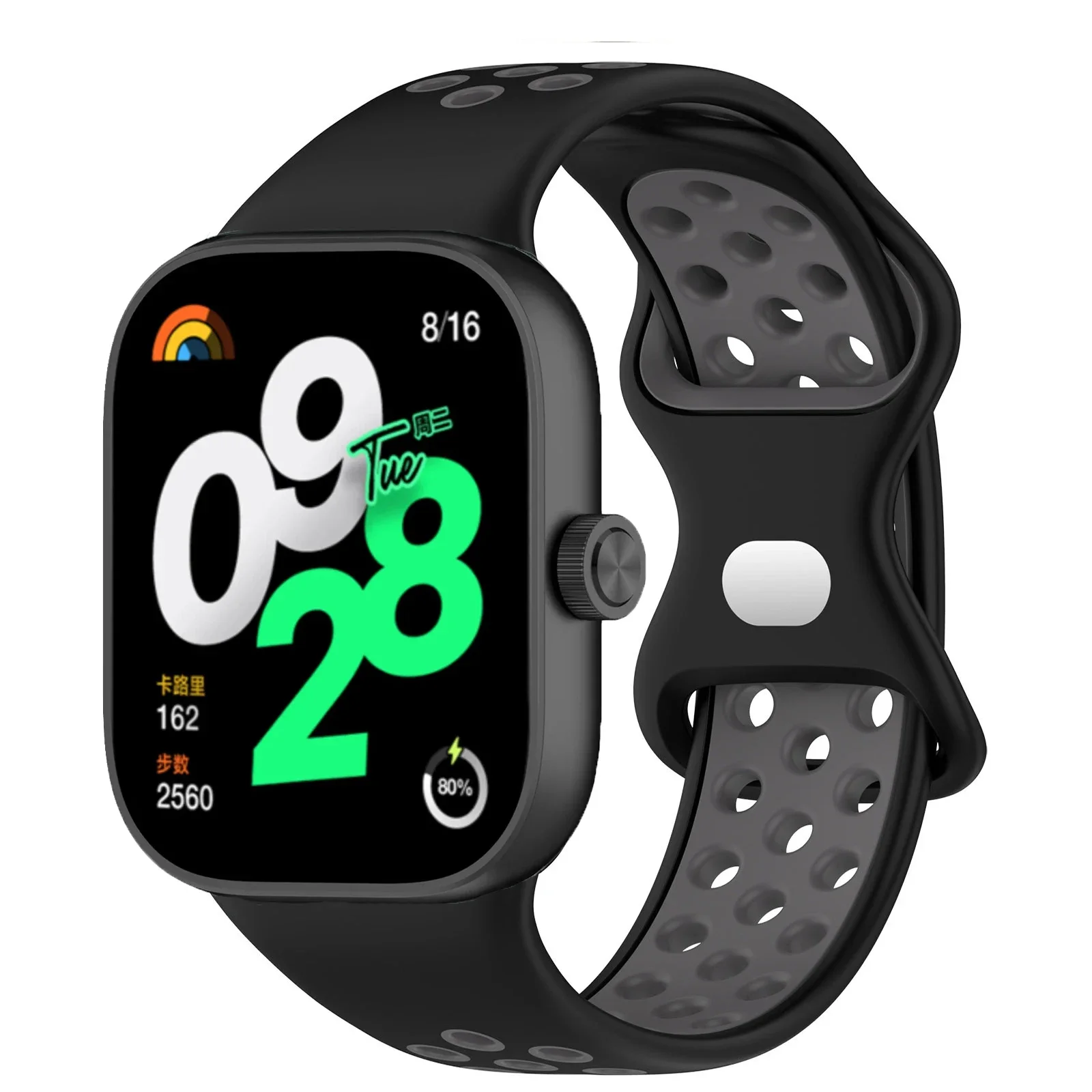 Breathable Silicone Strap Replacement for Smartwatches - Universal Fit Bracelet Band