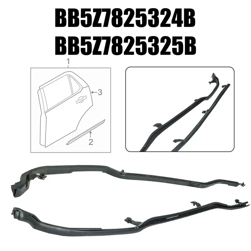 Rear Door Molding Replacement Rear Door Left/Right Weatherstrip Sealing Strips Ford Explorer 2011-BB5Z7825324B BB5Z7825325B