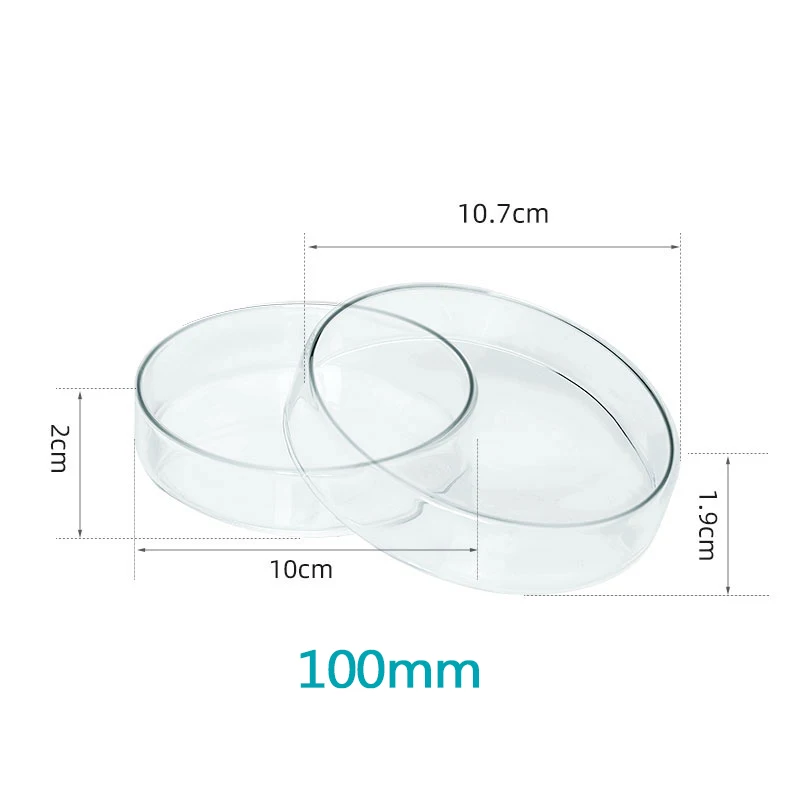 Laboratory Instruments Glass Culture Dishes Bacterial Cells High Borosilicate 60 75 90 100 120 150mm