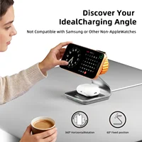 Bonola 3 in 1 Charging Station for iPhone 17/16/15/14/13 Magnetic Dock Metal Wireless Charger Stand for Apple Watch/AirPods Pro - Image 2