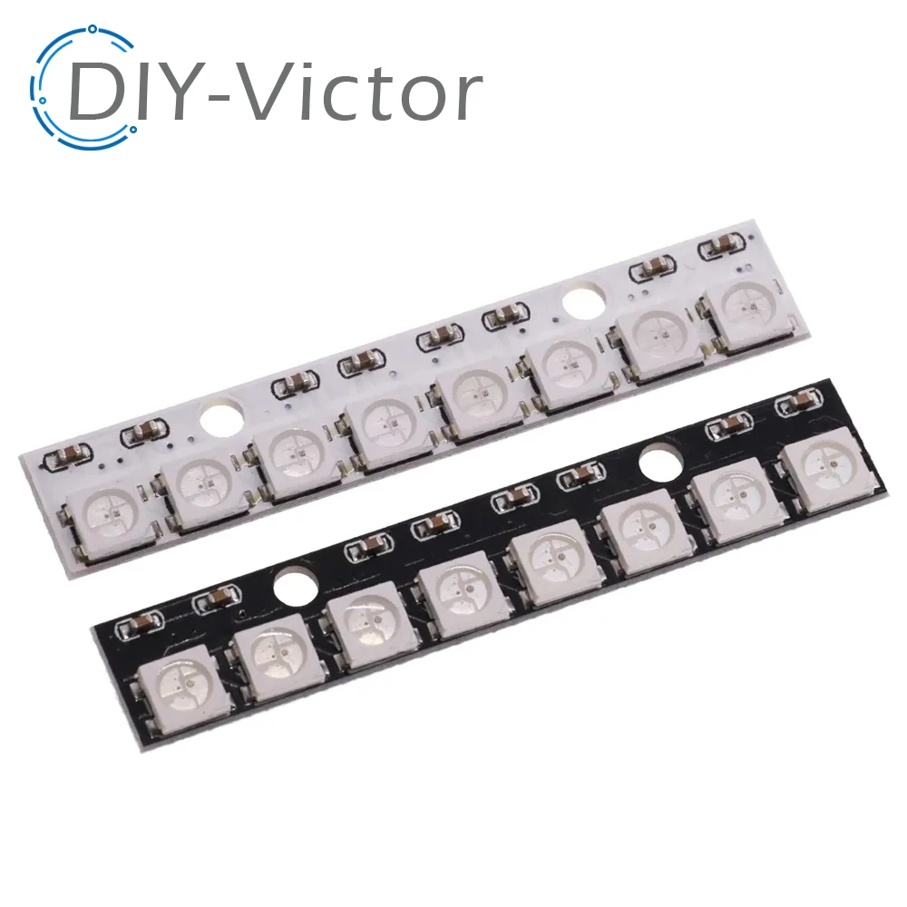 Multi-Bit WS2812 RGB LED Ring with Integrated Driver Controller