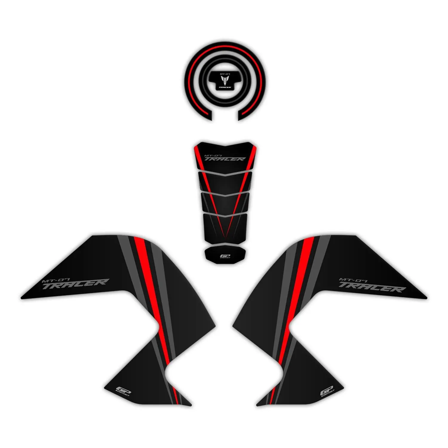 

GP Composite For MT-07 Tracer 2016-2019 Compatible Tank Pad Set Red