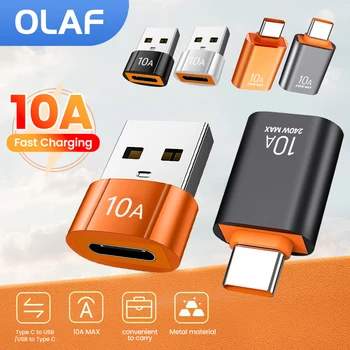 Olaf USB A to USB C OTG 어댑터, C타입 to USB 변환기, USB 3.0 어댑터, 샤오미 12 맥북용, USB to C타입 OTG 커넥터, 10A 상품 이미지