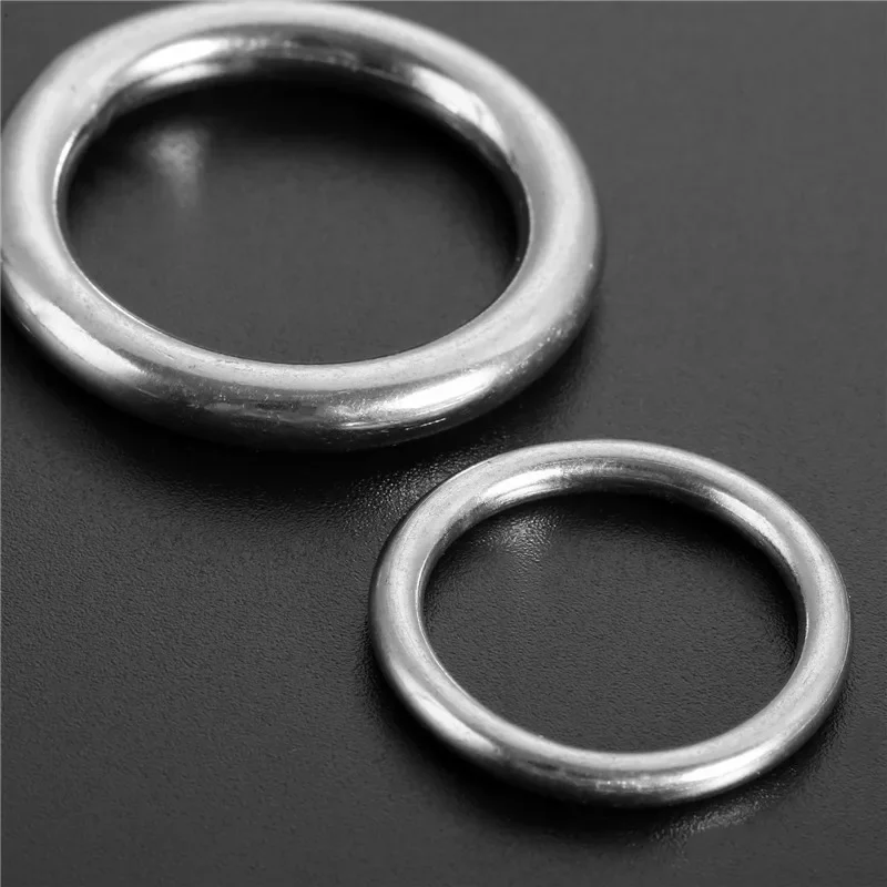 

5pcs Smooth Welded Precision Polished 316 Stainless Steel Marine Boat Hardware Round O Rings Hammock Yoga Hanging Ring 20/25mm