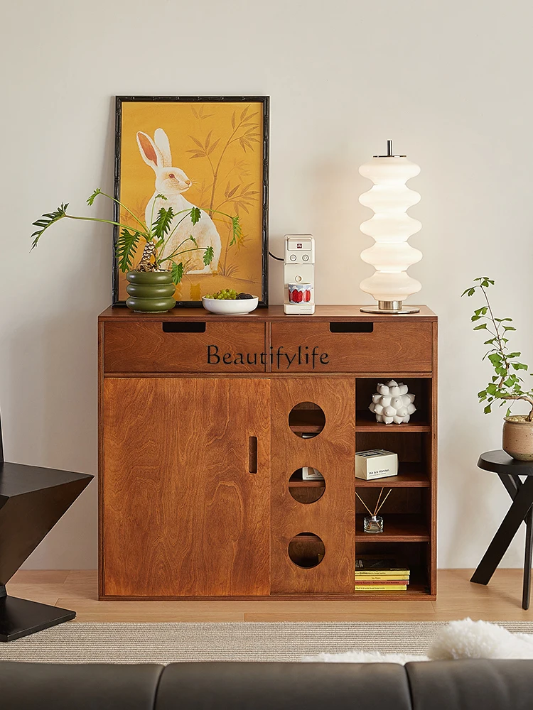 

Zhonggu Hallway Shoe Cabinet Multi-Layer Solid Wood Living Room Bedroom Storage Cabinet