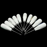 10 ชิ้น/เซ็ตทันตกรรม Root Fragment Luxating ลิฟท์ฟันสกัดทันตกรรมพร้อมที่จับพลาสติกพร้อมที่จับพลาสติก 5