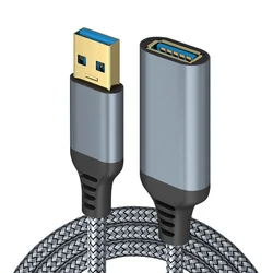 Premium High - Speed USB Extension Cable Type A Male to Female - Optimal Data Transfer - 5m (Grey)