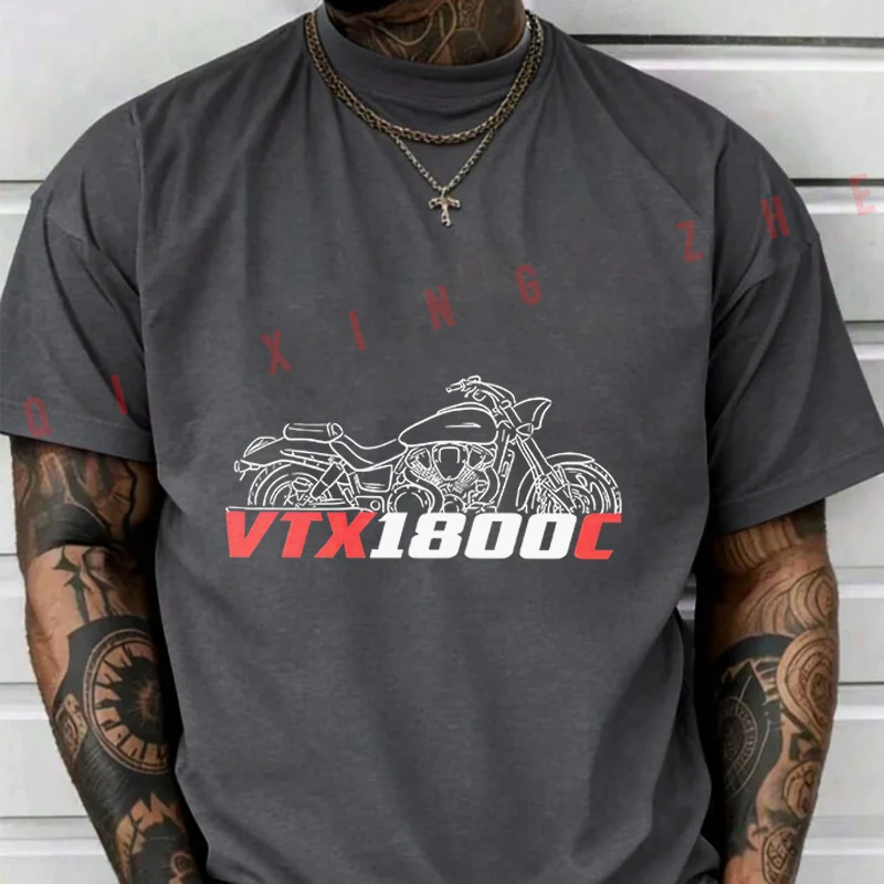 VTX 1800C Motocicletas 모터바이크 프린트 티셔츠 코튼 팬 남성 새로운 패션 여름 짧은 소매 인쇄 O 넥 티셔츠