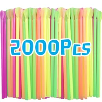 50-2000Pcs Color Spoon Straws Milkshake Smoothie Spoon Beverage Drinking Straw for Birthday Party Bar Supplies Wholesale 1