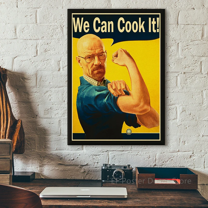 TV Breaking Bad Poster Aesthetic Prints Vintage Home Room Art Wall Decor Picture Walter Retro Painting
