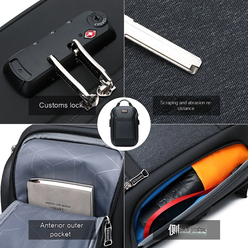 Sports Bag Men's Multifunctional Backpack Trendy Men's Travel High-end Casual Waterproof Backpack Computer Bag