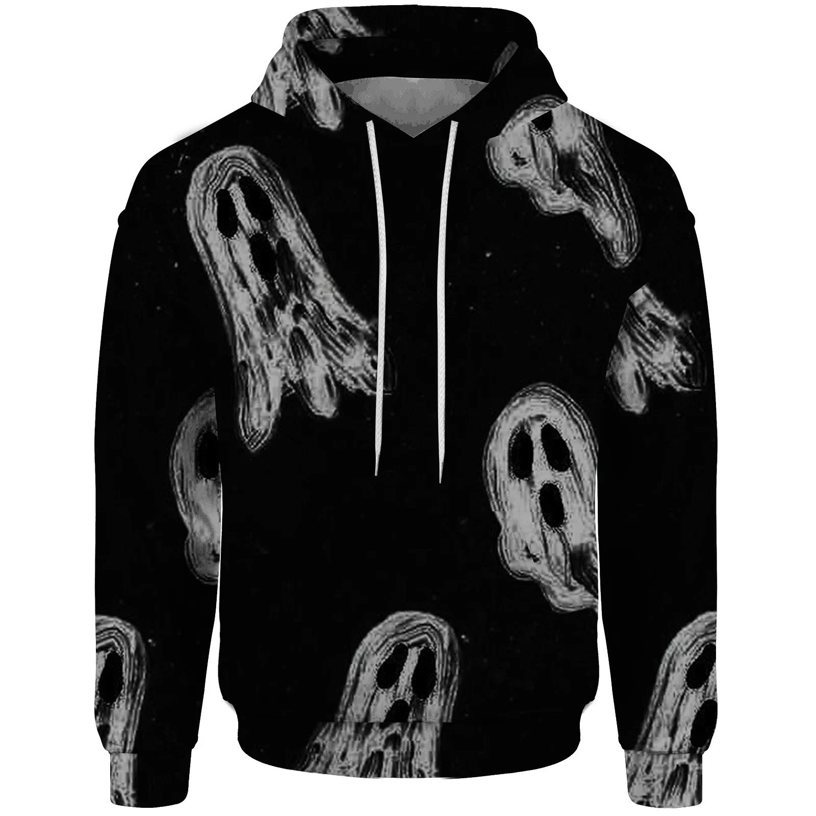 thumbnail image 1 of Sudaderas de estilo nuevo de otoño para hombres Sudadera de hombre moderna y versátil Camisa con capucha con estampado de calavera pequeña Tendencia casual, 1 of 4