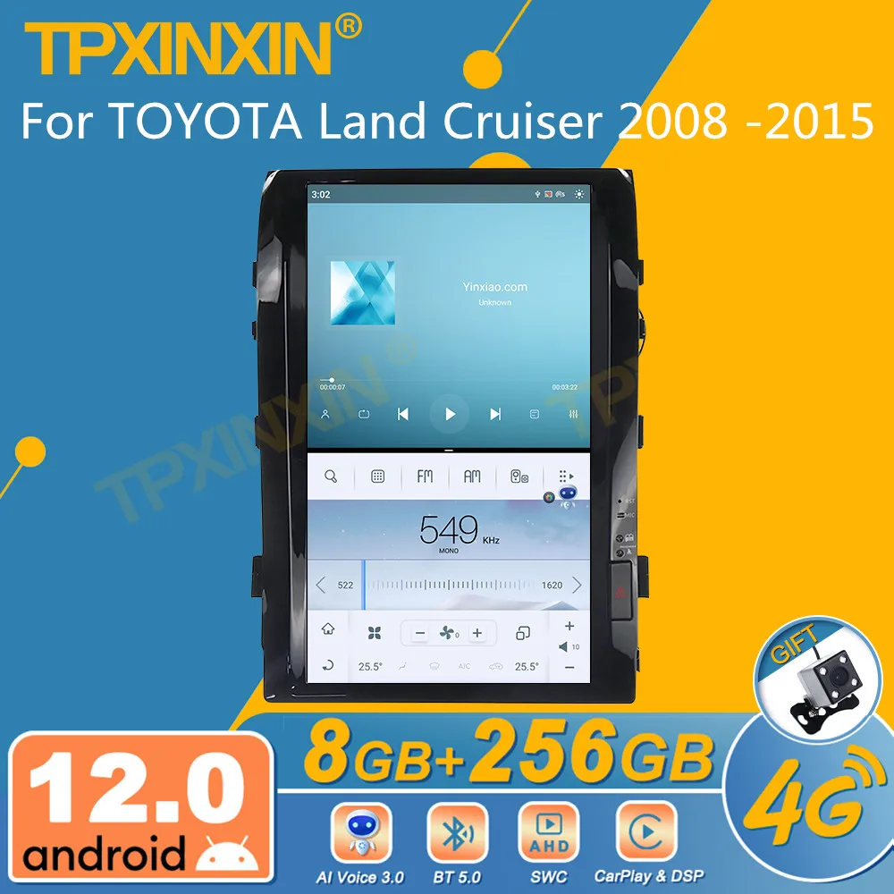 

Автомобильный радиоприемник для TOYOTA Land Cruiser 2008 -2015, Android, экран Tesla, 2Din, стереоприемник, Авторадио, мультимедийный плеер, GPS-навигатор