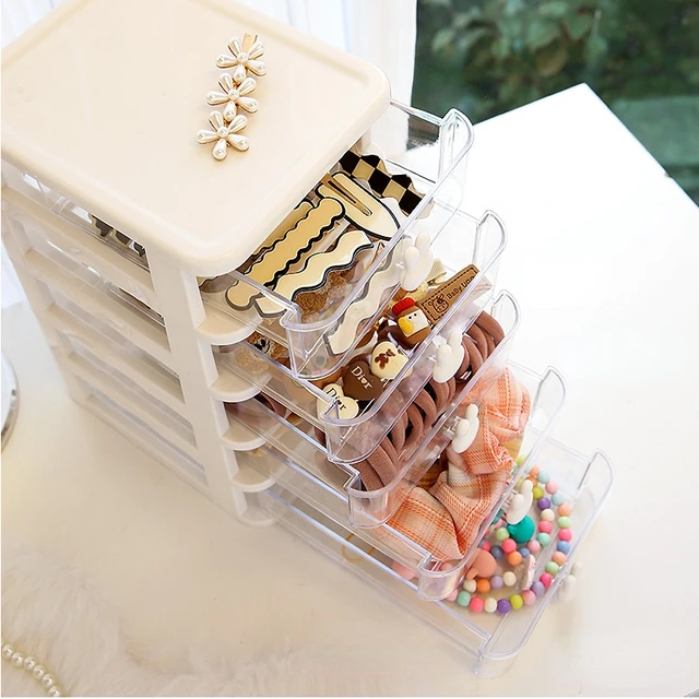 Children Hair Accessories Storage Box Organizer Plastic Drawer Desktop Hair  Clip Jewelry Head Rope Rubber Band Organizer Box - AliExpress