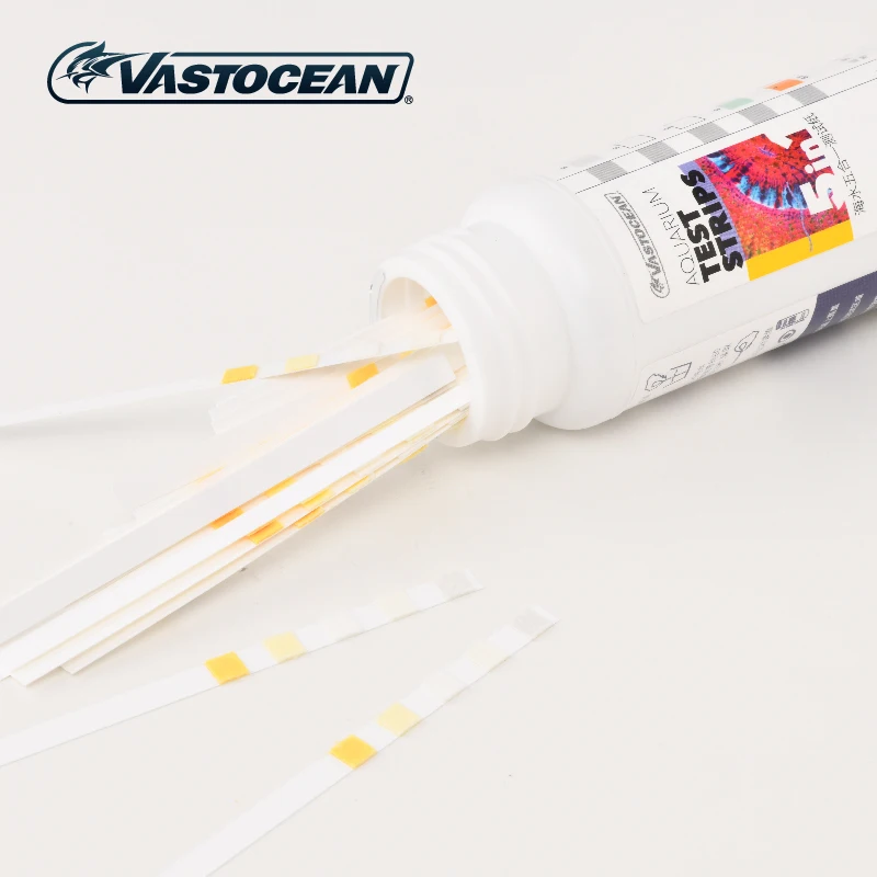 VASTOCEAN saltwater aquarium 5-in-1 test paper NO3 NO2 CL2 KH PH water quality monitoring stick nitrite aquarium test strips