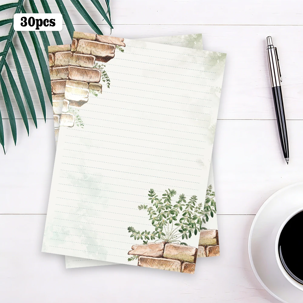 30 sheets,B5 Plants in the Corner writing paper, lined,no glue,very suitable for notebooks, memos, and stickers - 5