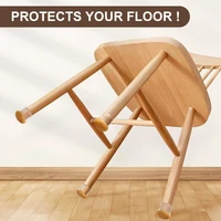 1/24pcs Chair Leg Protectors Felt Pads for Hardwood Floors Silicone Covers Furniture Leg Sliders Caps Non Slip Reduce Noise 4