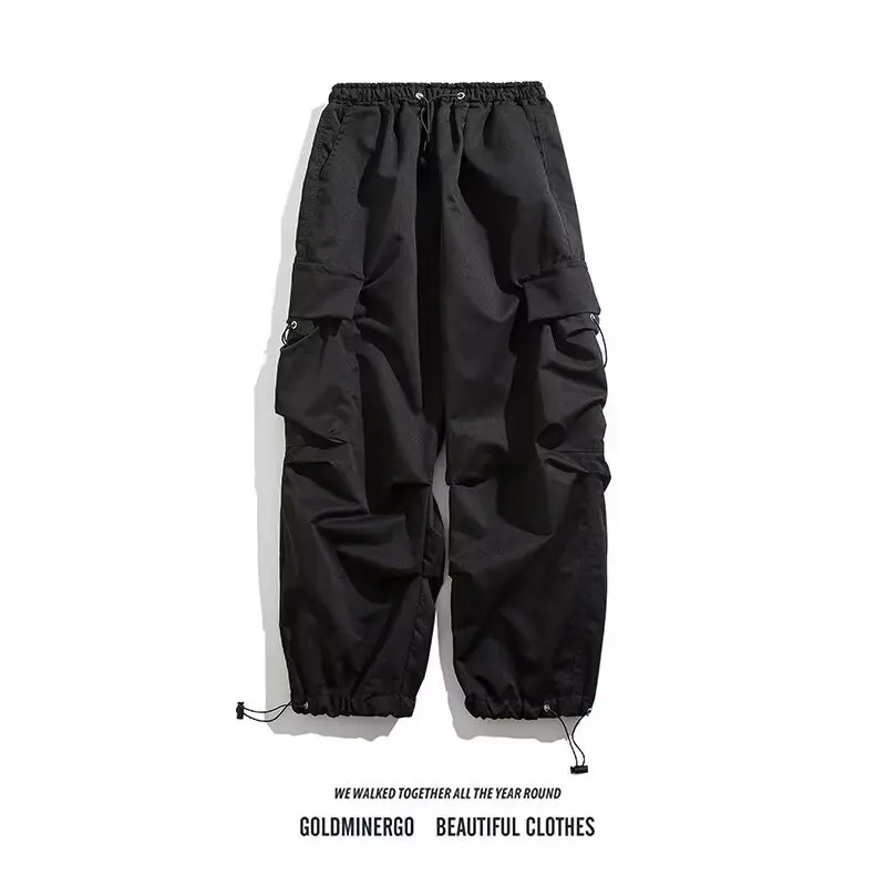 Y2k Harem Men's Cargo Pants Korean Style Joggers Harajuku Trousers for Men Harajuku Oversized Cargo Parachute Pants y2k man fash