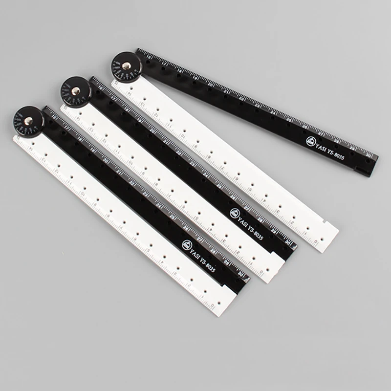 Folding Ruler 1pcs Art Black and White Simple Graphic Student Learning Supplies Creative Stationery