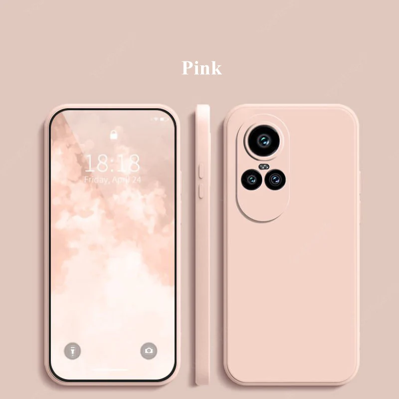 For OPPO Reno 10 Pro 5G Case For Reno 10 Pro Cover Funda Coque Original  Liquid Silicone Soft TPU Phone Bumper Reno 10 Pro