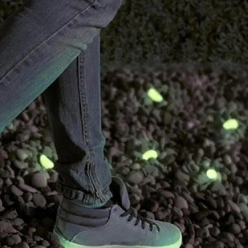 M7BB Patios Lawn Pebbles Glow Stones Crystals Rock for Aquarium Walkways Decorations