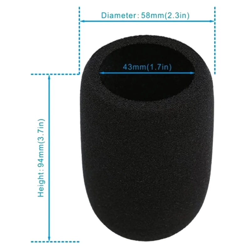Microphone Pop Filter 1PC AT Mic Windscreen Cover Windproof Foam for Audio Technica ATR2500 AT2035 AT2050 AT4040 Microphone Windshield