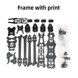 Enhanced 7-Inch Carbon Fiber Quadcopter Frame for FPV Freestyle Racing Drones with Printed Parts (Frame with print)