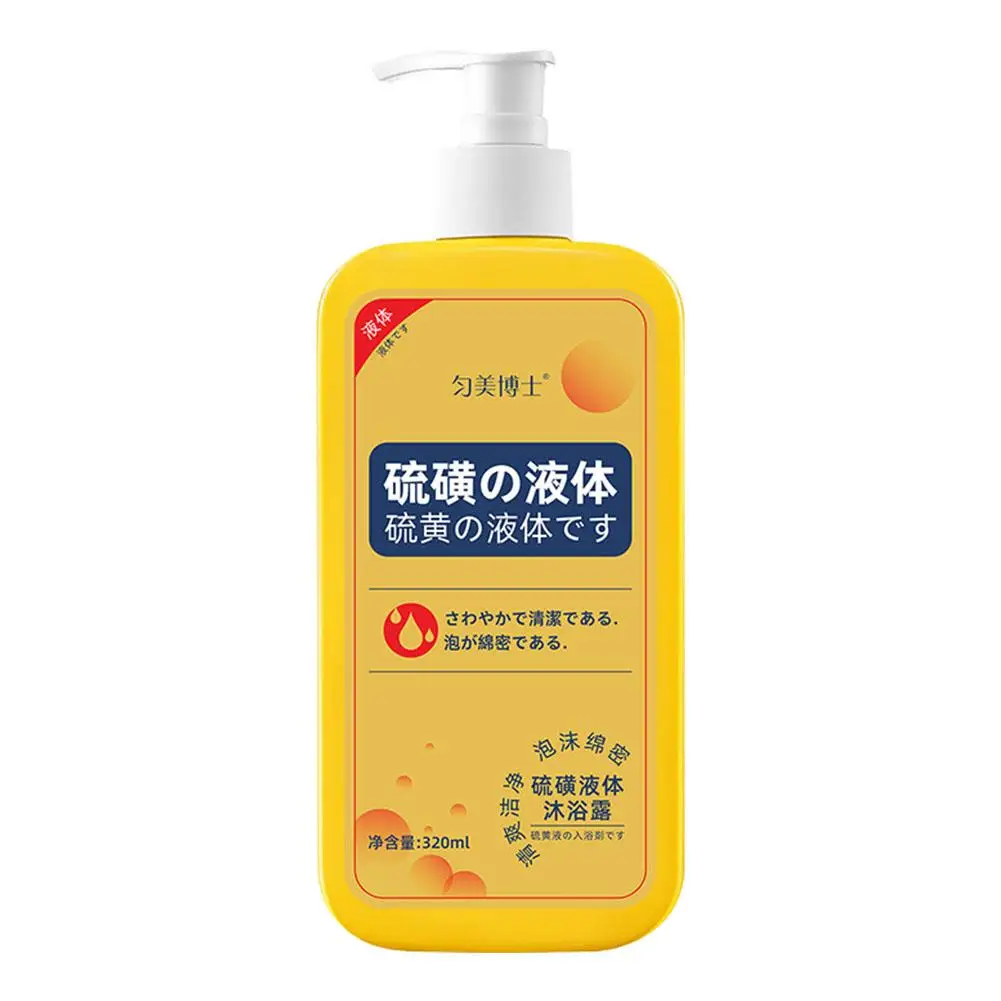 320ml Sulfur Liquid Soap Removing Mites Bath Gel Deep Mites Health Body Care Cleaning Shower Removal Gel Cleaning 1pcs Z2Z8