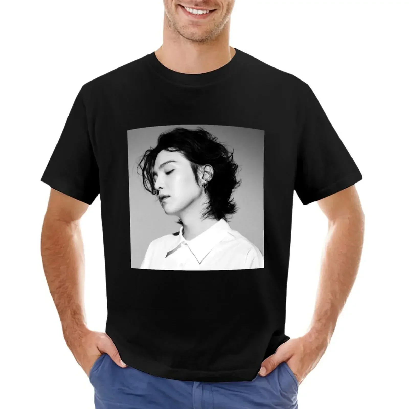 Футболка yoongi для фотосессии в instagram, мужские футболки для тяжелых мужчин, винтажная одежда для манги, аниме, Новые Топы И Футболки