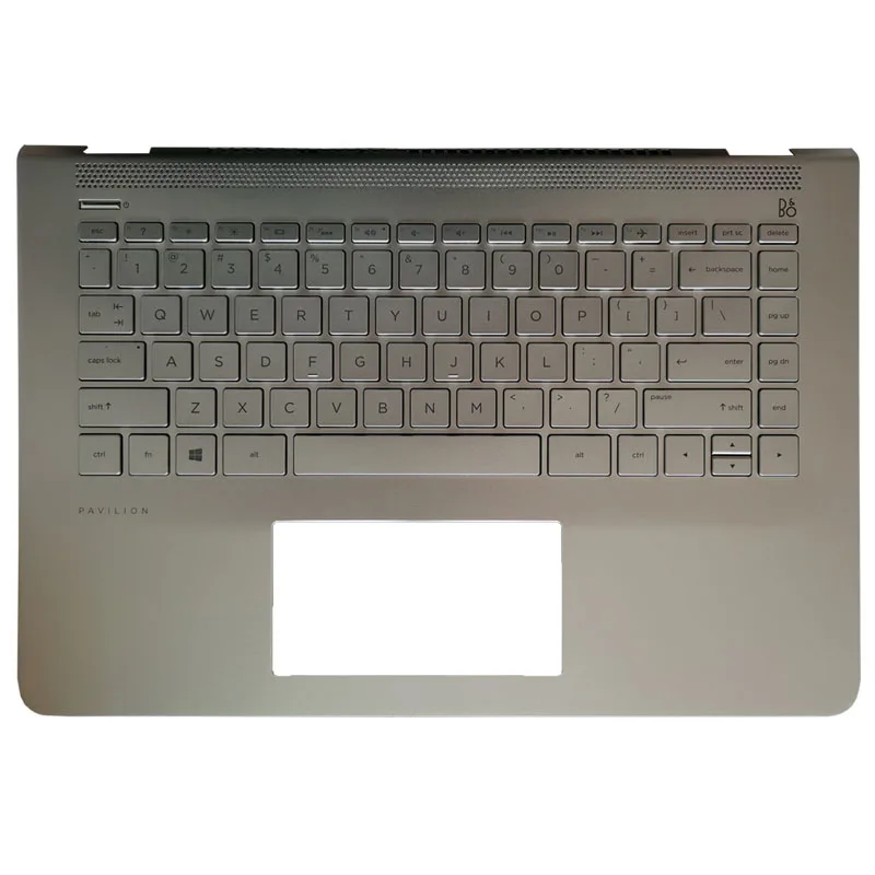 

NEW US Laptop keyboard for HP Pavilion 14-CC 14-CC0027TX TPN-Q188 US keyboard with palmrest silver 927904-001