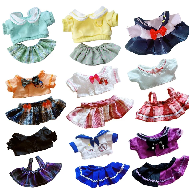 

Doll Clothes for 20cm Idol Dolls College Skirt jk Plaid Skirt for Super Star Dolls Toys Gift
