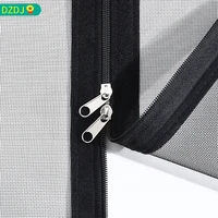 Black, Customized size，Window mesh with zipper Self-adhesive zipper,mosquito nets for windows anti mosquito window door curtain - Image 5