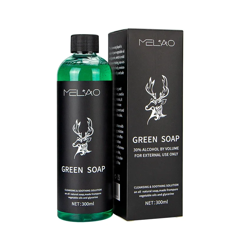 Brand New Tattoo Cleansing Soap 300ML Soap Dry And Comfortable Cleaning a Tattoo Wound Green Relieve Equipment Accessory tattoo soap