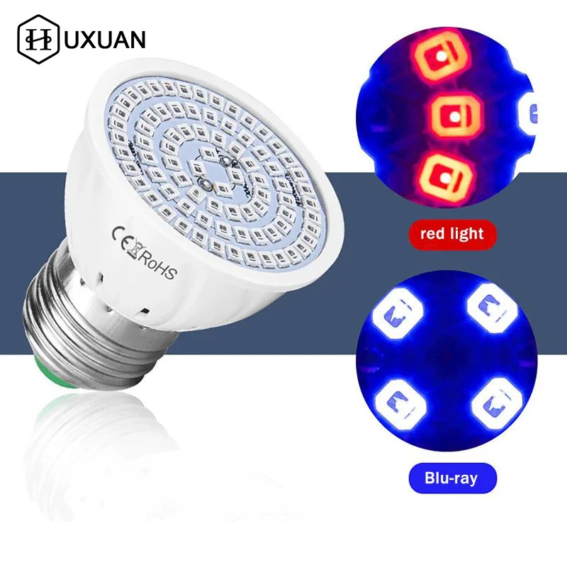 풀 스펙트럼 E27 LED 식물 재배등 전구 110V 220V 수경재배 램프 실내 식물등 묘목 꽃 식물등
