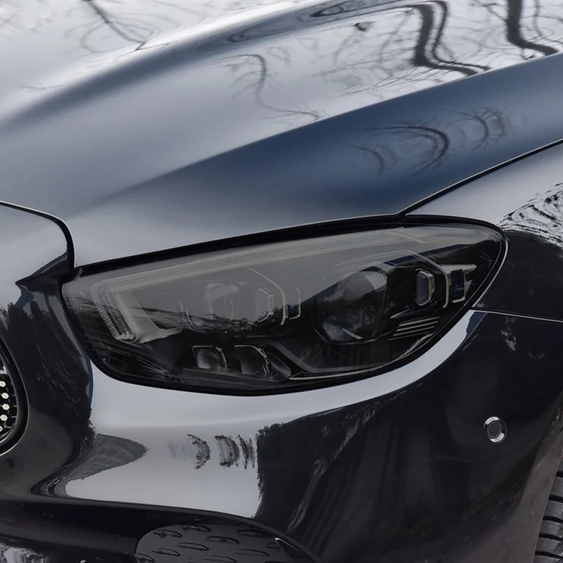 

For Mercedes Benz E Class Facelift W213 2021 Car headlamp protective film Smoky black tone wrapped vinyl transparent TPU sticker